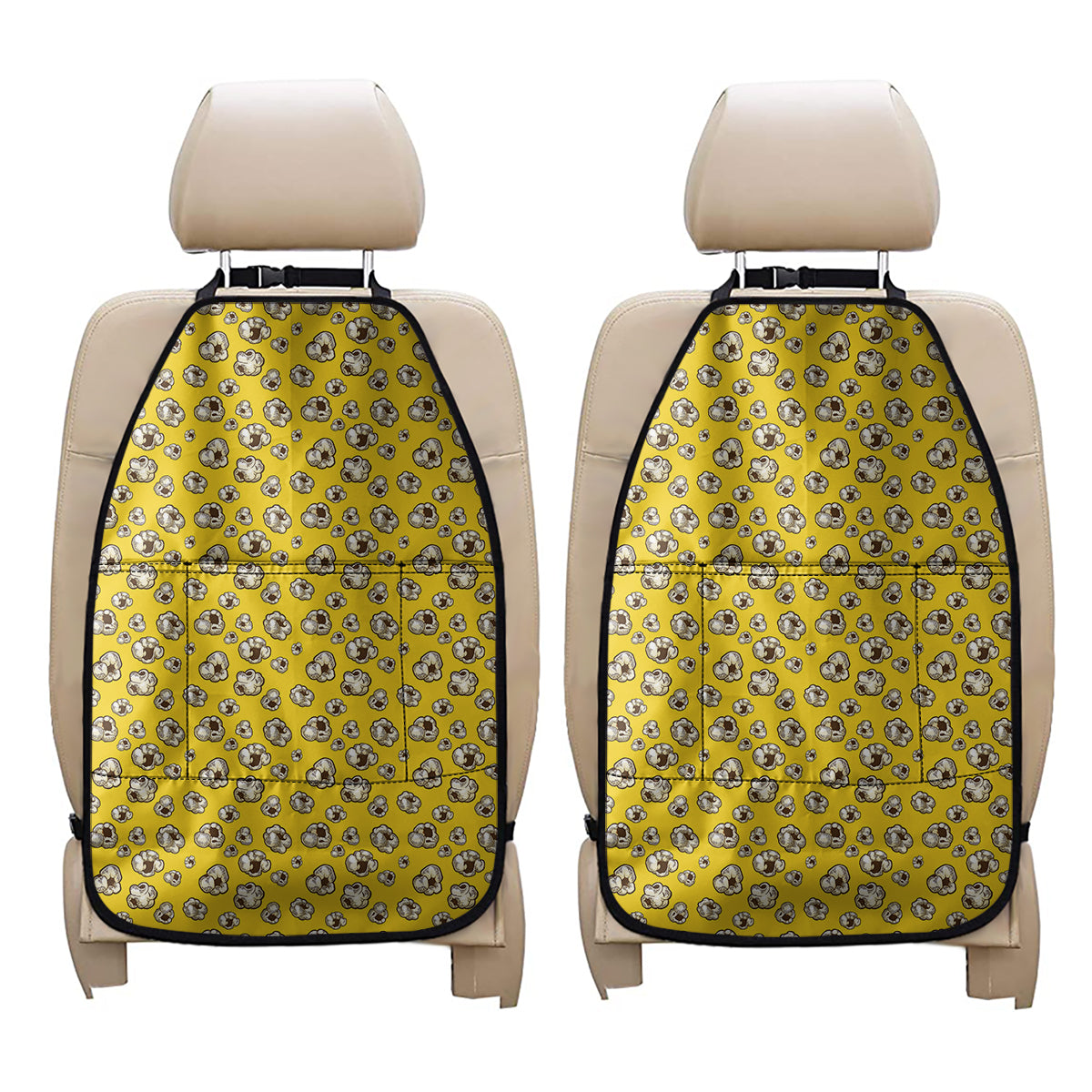 Popcorn Pattern Print Car Seat Organizers