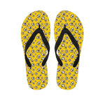Popcorn Pattern Print Flip Flops