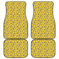 Popcorn Pattern Print Front and Back Car Floor Mats