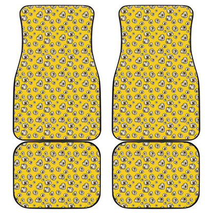 Popcorn Pattern Print Front and Back Car Floor Mats