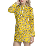 Popcorn Pattern Print Hoodie Dress