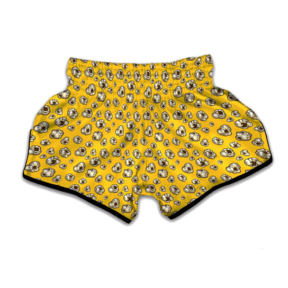 Popcorn Pattern Print Muay Thai Boxing Shorts