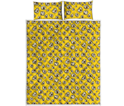 Popcorn Pattern Print Quilt Bed Set