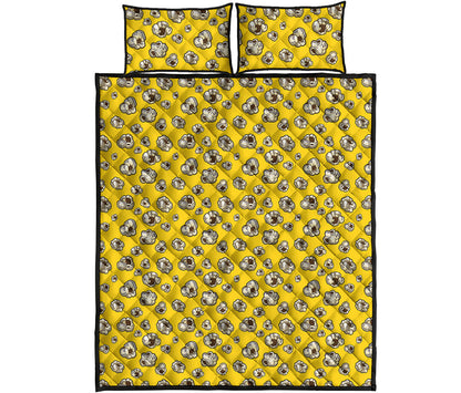 Popcorn Pattern Print Quilt Bed Set