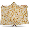 Popcorn Print Hooded Blanket