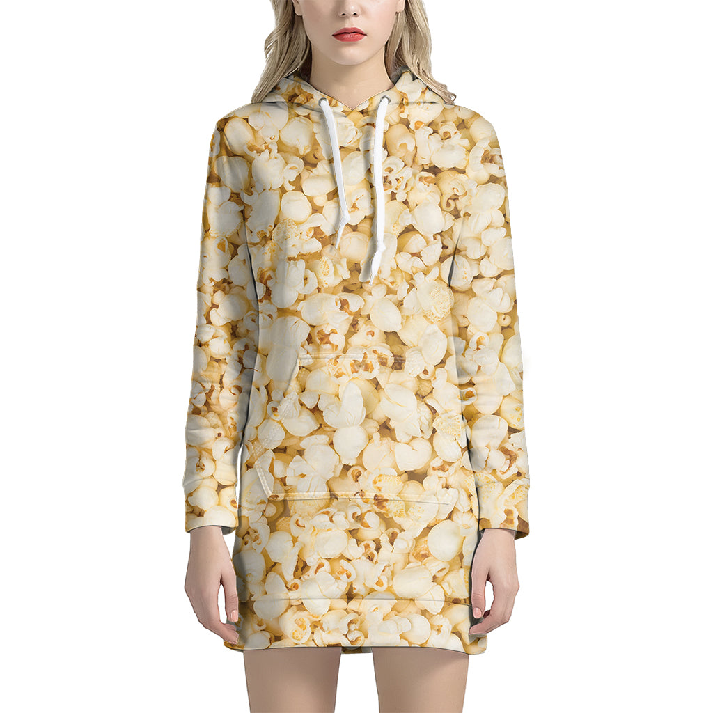 Popcorn Print Hoodie Dress