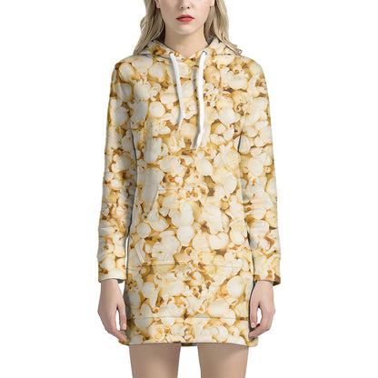 Popcorn Print Hoodie Dress