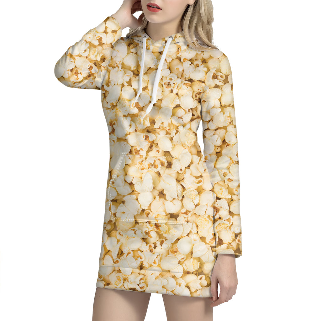 Popcorn Print Hoodie Dress