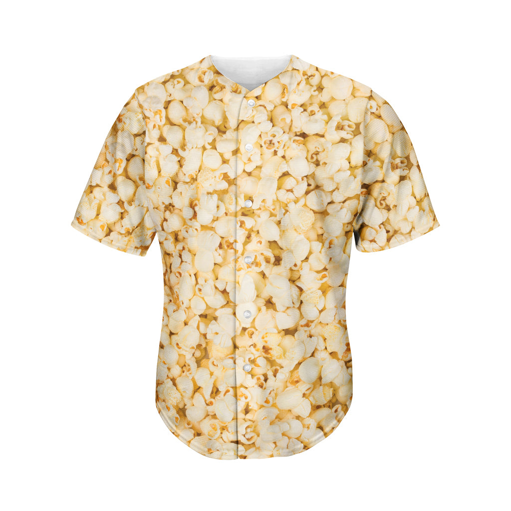Popcorn Print Men's Baseball Jersey
