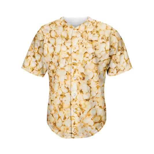 Popcorn Print Men's Baseball Jersey