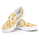 Popcorn Print White Slip On Shoes