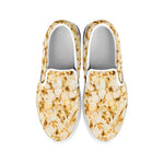 Popcorn Print White Slip On Shoes