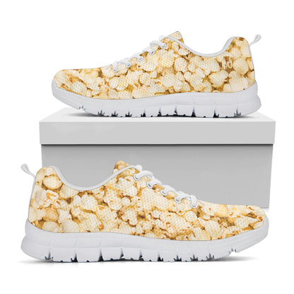 Popcorn Print White Sneakers