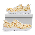 Popcorn Print White Sneakers