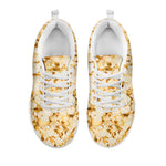 Popcorn Print White Sneakers