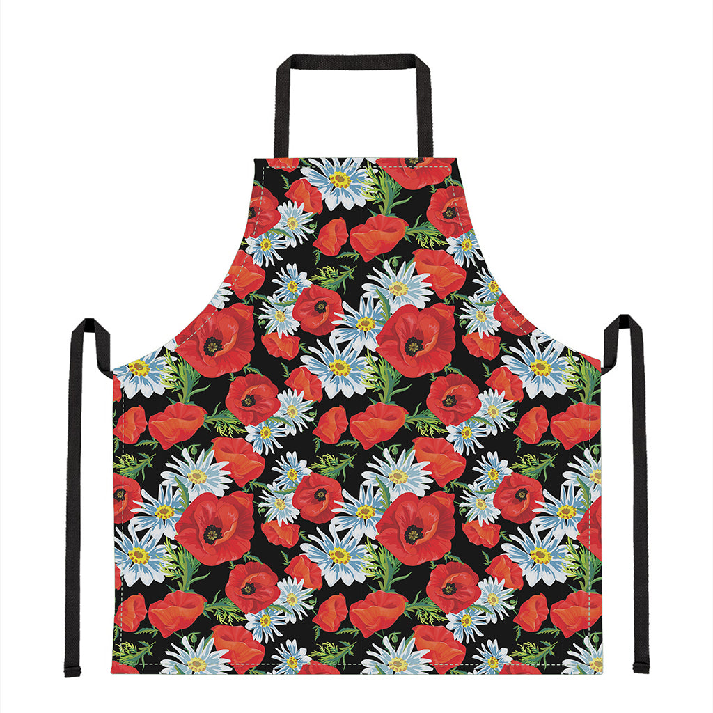 Poppy And Chamomile Pattern Print Apron