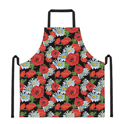 Poppy And Chamomile Pattern Print Apron