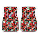Poppy And Chamomile Pattern Print Front Car Floor Mats