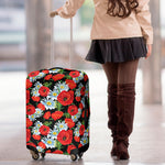 Poppy And Chamomile Pattern Print Luggage Cover