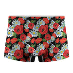 Poppy And Chamomile Pattern Print Men's Boxer Briefs
