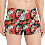 Poppy And Chamomile Pattern Print Men's Boxer Briefs