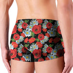 Poppy And Chamomile Pattern Print Men's Boxer Briefs
