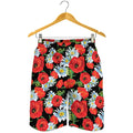 Poppy And Chamomile Pattern Print Men's Shorts