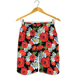 Poppy And Chamomile Pattern Print Men's Shorts