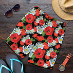 Poppy And Chamomile Pattern Print Men's Shorts