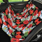 Poppy And Chamomile Pattern Print Pet Car Back Seat Cover