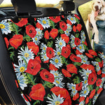 Poppy And Chamomile Pattern Print Pet Car Back Seat Cover