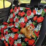 Poppy And Chamomile Pattern Print Pet Car Back Seat Cover