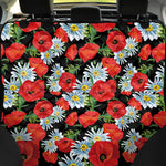 Poppy And Chamomile Pattern Print Pet Car Back Seat Cover