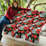 Poppy And Chamomile Pattern Print Quilt