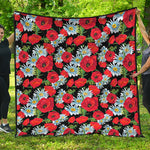 Poppy And Chamomile Pattern Print Quilt