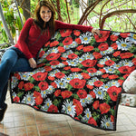 Poppy And Chamomile Pattern Print Quilt