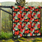 Poppy And Chamomile Pattern Print Quilt