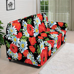 Poppy And Chamomile Pattern Print Sofa Cover