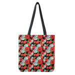 Poppy And Chamomile Pattern Print Tote Bag