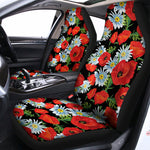 Poppy And Chamomile Pattern Print Universal Fit Car Seat Covers