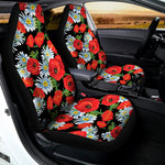 Poppy And Chamomile Pattern Print Universal Fit Car Seat Covers
