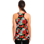 Poppy And Chamomile Pattern Print Women's Racerback Tank Top