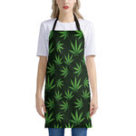 Pot Leaf Pattern Print Apron