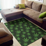 Pot Leaf Pattern Print Area Rug