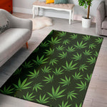 Pot Leaf Pattern Print Area Rug