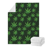 Pot Leaf Pattern Print Blanket