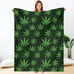 Pot Leaf Pattern Print Blanket