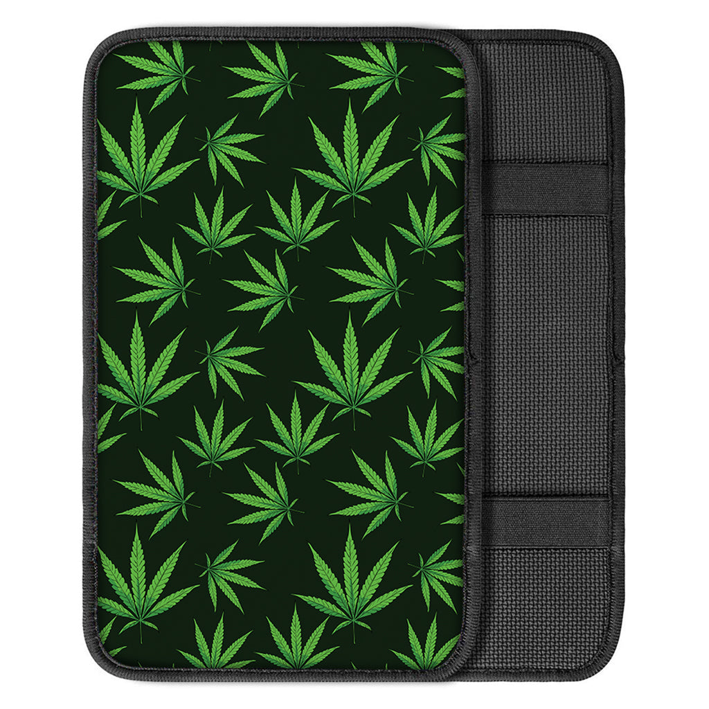 Pot Leaf Pattern Print Car Center Console Cover