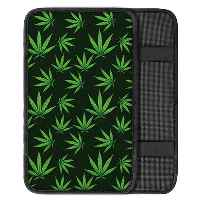 Pot Leaf Pattern Print Car Center Console Cover