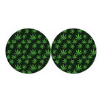 Pot Leaf Pattern Print Car Coasters